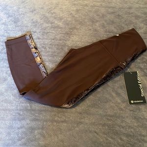 Lululemon chocolate brown align SHR crop
